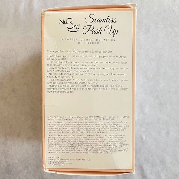 Fashion Forms Nubra Seamless Push Up Bra in Mocha Womens Size A NEW! Damaged Box - Picture 8 of 11